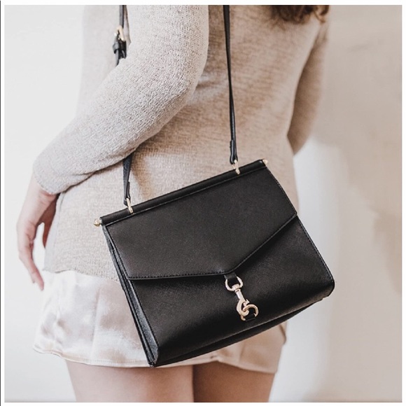 Lionel Handbags - Lionel Brittany Black Vegan Leather Crossbody/Bag